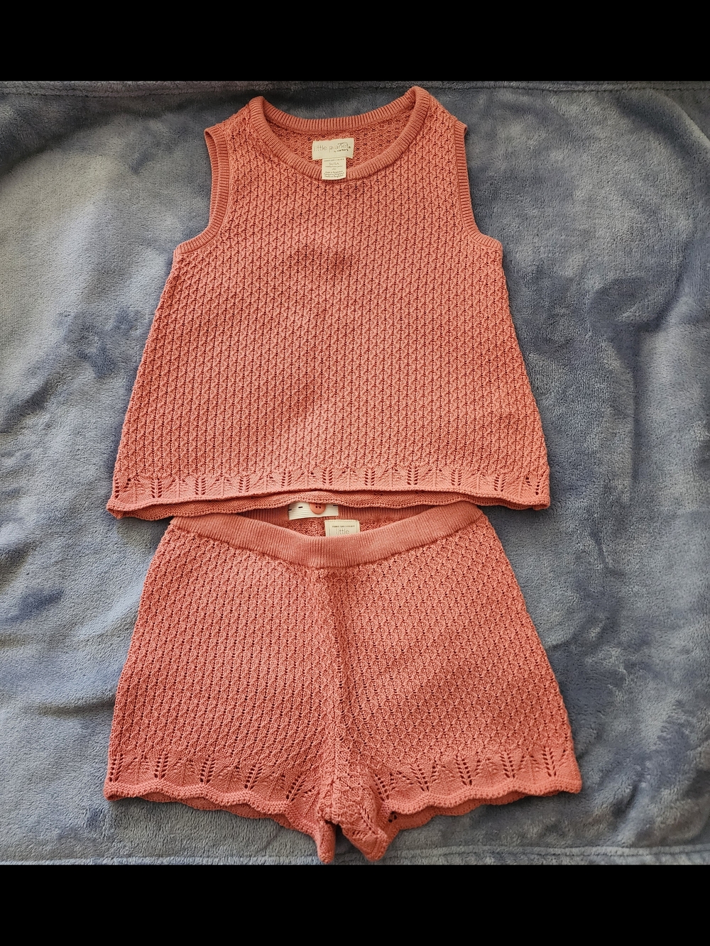 Carter's Pink Knit Tank Top & Shorts Set
